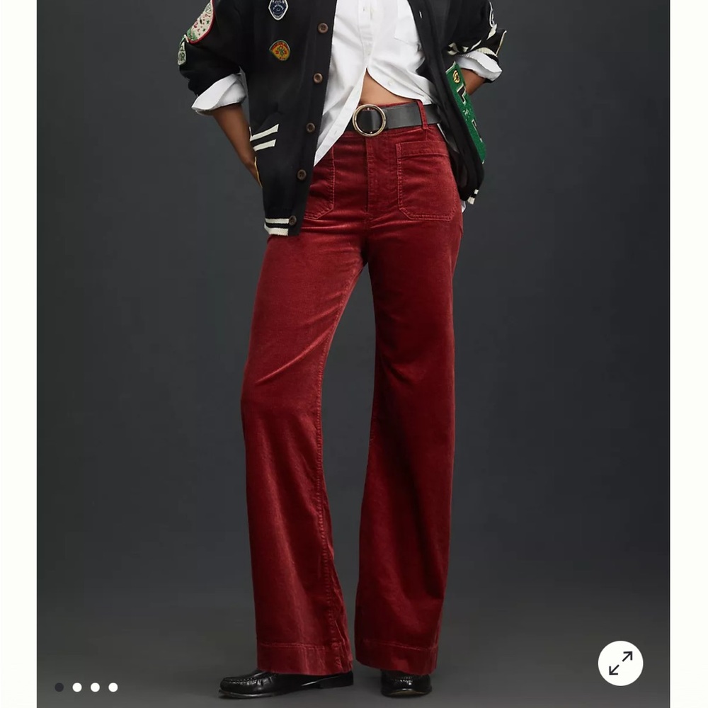 NWT Anthropologie Maeve The Colette Full Length Corduroy Pant